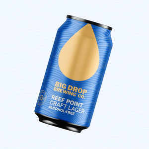 Big Drop Reef Point Alcohol-Free Craft Lager Can.