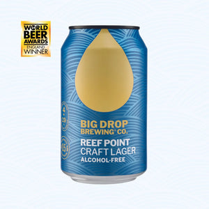 Big Drop Reef Point Alcohol-Free Craft Lager Can. 2024 World Beer Awards Winner - England